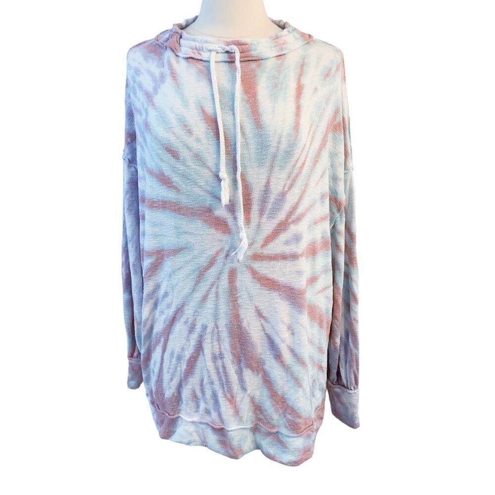 WE THE FREE Best Catch Tie Dye Long Sleeve Tunic Top Size M